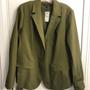 LANE BRYANT ARMY GREEN BLAZER